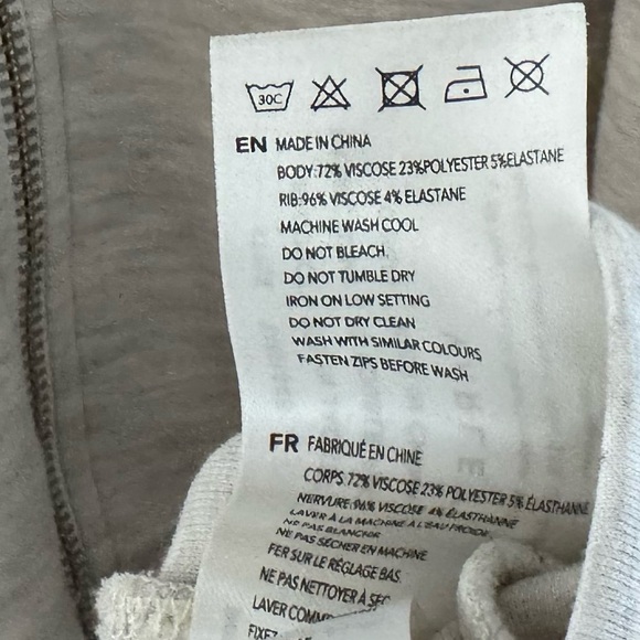 Varley Evelyn Jacket Large Marled Ivory Layering Loungewear Casual Neutral Chic - Picture 13 of 13